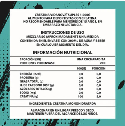 Creatina 1KG Monohidratada Micronizada